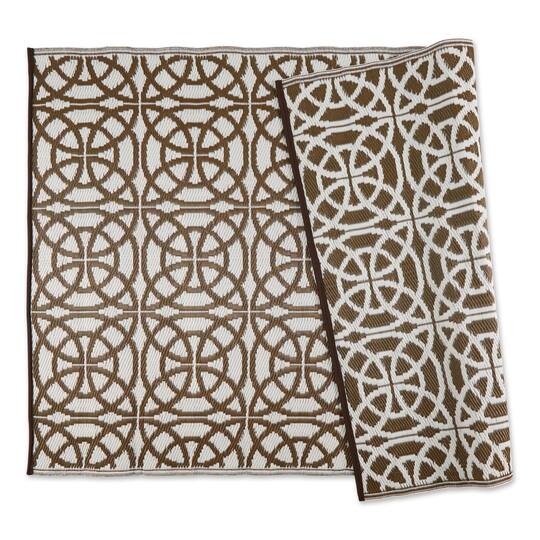 DII® Dark Brown Infinity Circle Outdoor Rug, 4ft. x 6ft.